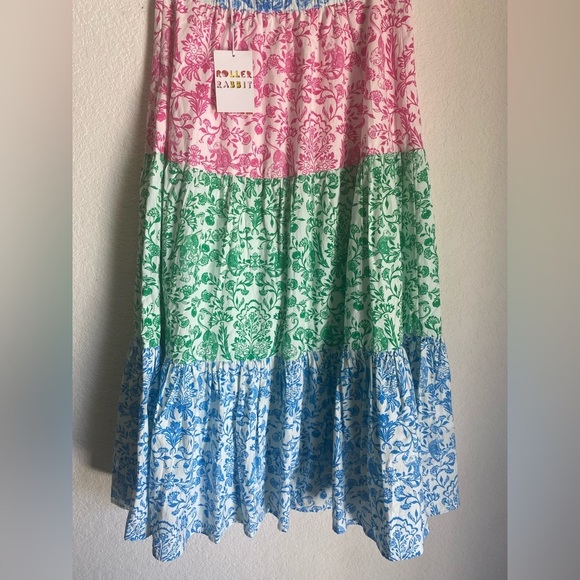 NWT Roller Rabbit Aitona Carlisa Maxi High Waisted Skirt Cottagecore Hippie S - Picture 8 of 10